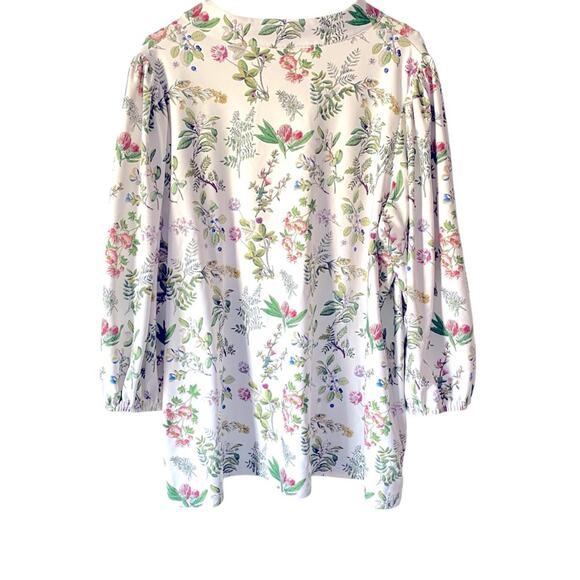 Smith & Quinn Eliza Top Botanical Print White Green size XL - Picture 4 of 7